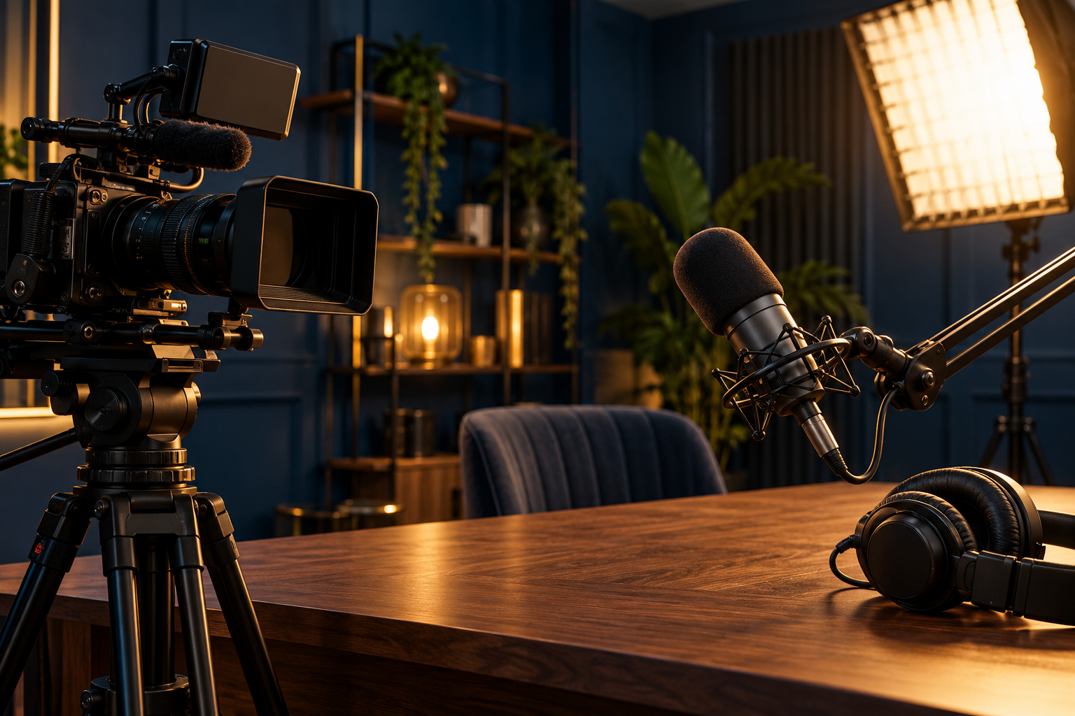 Professional recording equipment in a Talent studio
